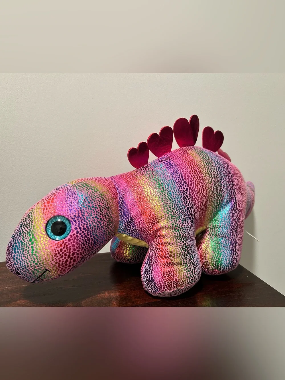 HugMe Rainbow Sparkling Dinosaur Plush 22